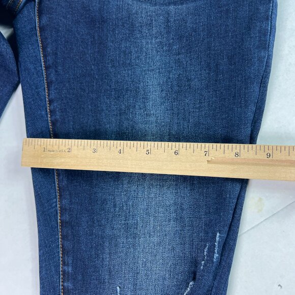 One Teaspoon Jean Women 34x26* Free Birds Low Rise Skinny Crop Blue Denim Tag 32 - Picture 13 of 16